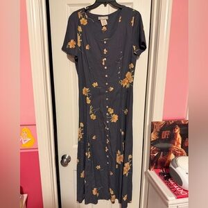 M.STUDIO Navy Floral Maxi Dress